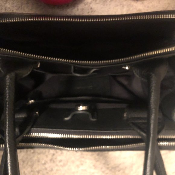 Calvin Klein Black & Cream Structured Handbag - Picture 4 of 4